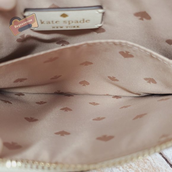 #bagsavenue fast ship kate Spade Pineapple Embroidered Straw Parchment wristlet
